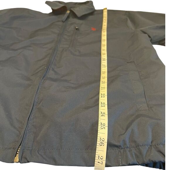 U.S. Polo Assn Navy Jacket Men’s L Preppy Windbreaker Burgundy Lining Pocket - Picture 6 of 16